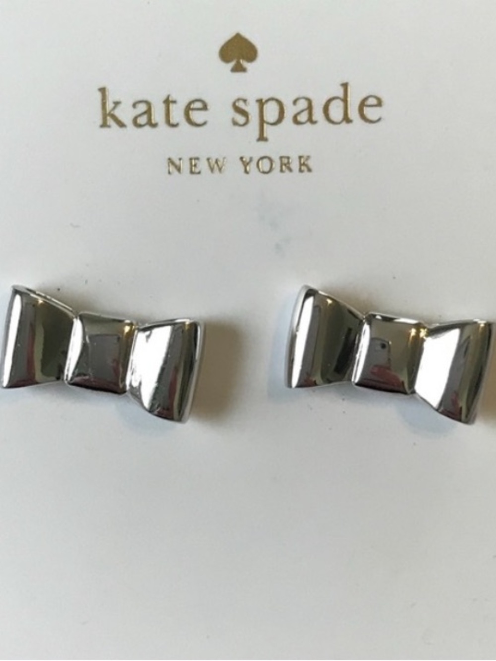 kate spade Silver Bow Stud Earrings